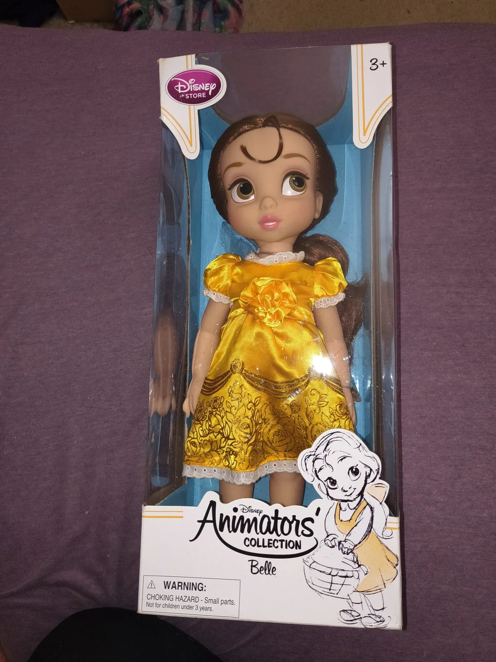 Disney Belle Doll in Bright Yellow Dress